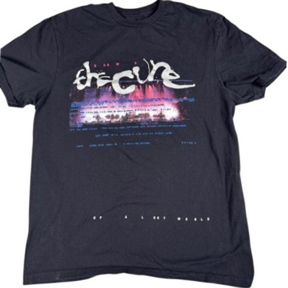 The Cure Band Tee Mens Med Shows of a Lost World 2023 North America Tour Black
